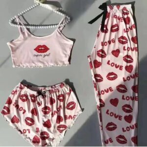 Ensemble Pyjama 3 pièces « Super Girl Love »