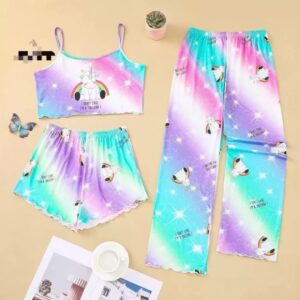 Ensemble Pyjama 3 pièces « Super Girl Love »